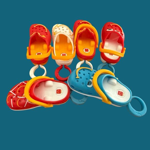 6 Different 2024 Mcdonalds X Crocs Happy Meal Toys Blue Red Orange White A9 - Picture 4 of 6